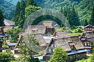 Gassho-zukuri houses at Ainokura village, Gokayama area, Nanto City, Toyama Prefecture, Japan. UNESCO