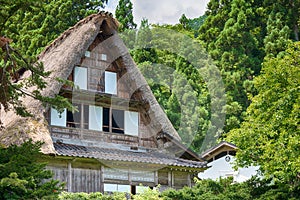 Gassho-zukuri houses at Ainokura village, Gokayama area, Nanto City, Toyama Prefecture, Japan. UNESCO