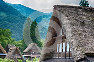 Gassho-zukuri houses at Ainokura village, Gokayama area, Nanto City, Toyama Prefecture, Japan. UNESCO