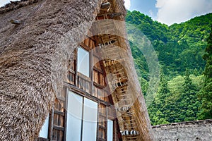 Gassho-zukuri houses at Ainokura village, Gokayama area, Nanto City, Toyama Prefecture, Japan. UNESCO