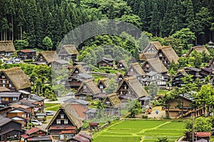 Gassho-zukuri houses in Gokayama Village.