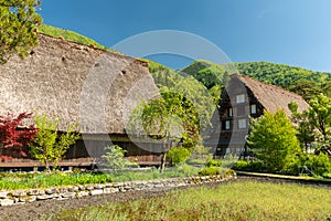 Gassho-zukuri houses in Gokayama Village. Gokayama has been insc