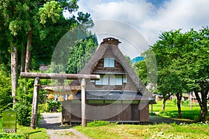 Gassho-zukuri houses at Suganuma village, Gokayama area, Nanto City, Toyama Prefecture, Japan. UNESCO