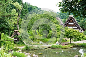 Gasshozukuri Minkaen Outdoor Museum in Shirakawago, Gifu, Japan. a famous historic site