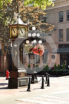Gastown's celebrated steam clock in Vancouver