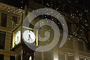 Gastown Steam Clock Night, Vancouver