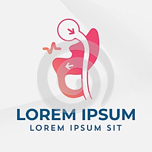Gastric Bypass Logo Roux-en-Y (RNY) Weight Loss Surgery Logo vector illustration icon design