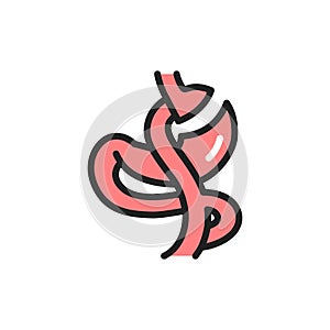Gastric bypass Roux-en-Y line icon. Isolated vector element.