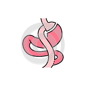 Gastric bypass Roux-en-Y olor line icon. Pictogram for web page, mobile app, promo.