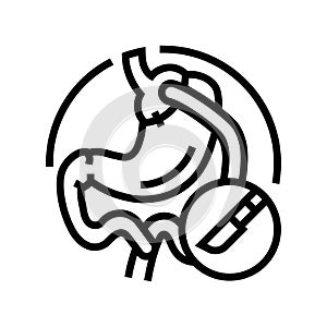 gastric bypass surgery line icon vector illustration