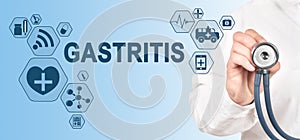 GASTRITIS diagnosis medical and healthcare concept. Doctor