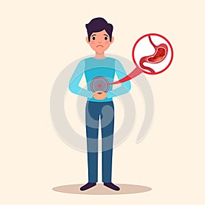 Gastritis Patient Flat Character photo