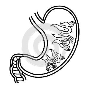 Gastritis of the Stomach for Coloring Pages.