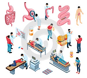 Gastroenterologist Isometric Set