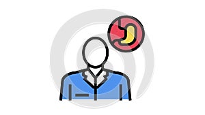 gastroenterology medical specialist color icon animation