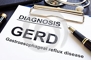 Gastroesophageal reflux disease GERD.