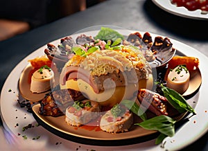 Food with appetizing appearance- Generative AI photo