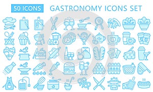 Gastronomy Blue Color Dual Tone Icon pack