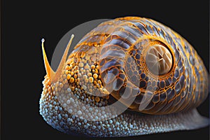 Gastropod sea slug in high detail Amazing marine sea ocean life from the deep depths photo