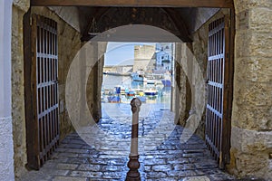 Gate of the ancient port, Monopoli, Italy