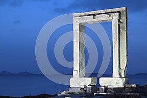 Gate of Apollon at Naxos island photo