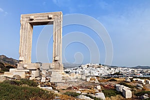 Gate of Apollon at Naxos island, Greece photo