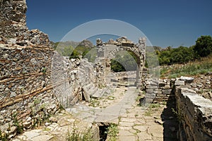 Gate in Aspendos Ancient City in Antalya, Turkiye