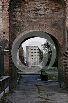 Gate in the Aurelian Walls in Rome