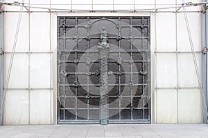 Gate of the basilica of Notre Dame de la Treille - Lille - France