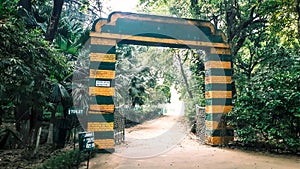 Gate Of Beautiful Lush Green Park