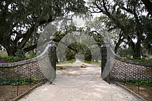 Gate at the Boone Hall plantation in Charleston SC USA