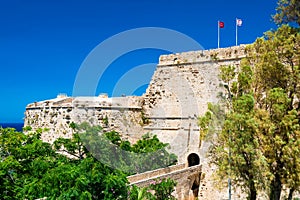 Gate and bridge of Kyrenia Castle. Cyprus