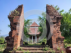 The gate of a building with Hindu temple architecture in Indonesia