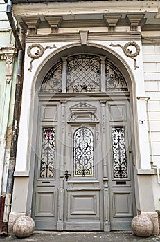 The gate of a building in the old town - Arad county - Romania