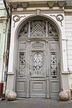 The gate of a building in the old town - Arad county - Romania