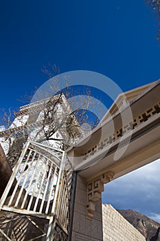 The gate of catholic church in Tibet