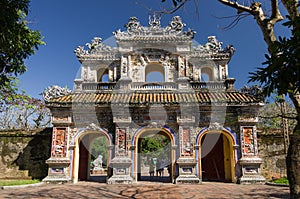Gate of the citadel. Imperial Forbidden City. Hue