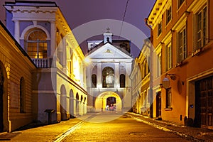 Gate of Dawn at night, Vilnius, Lithuania