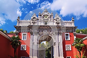 Gate of Dolma Bache Palace, Istanbul photo