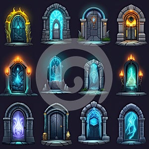 gate door portal game ai generated