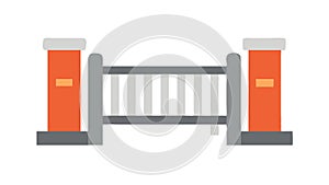 Gate Entry Access Security Vector Icon, vector design Generative AI