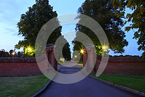 The gate of the farm hotel