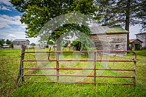 Gate on a farm in the rural Shenandoah Valley of Virginia.