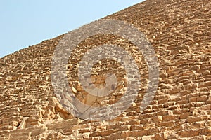 The gate in the great pyramid of Cheops, Giza, Cairo, Egypt