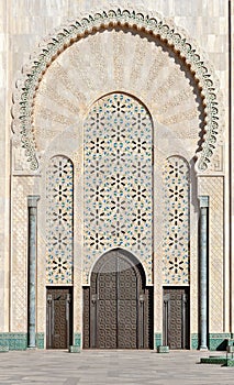 Gate of the Hassan II Mosque Casablanca Morocco photo
