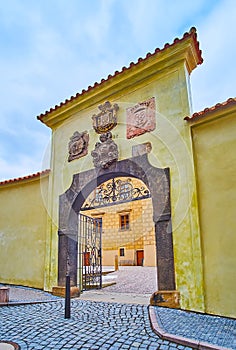 The gate of Highest Burgraviate, Hradcany, Czech Republic