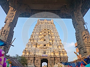 Gate of Hindu Wondermondo shrines with blue sky at the daytime