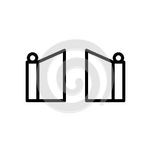 Gate icon flat vector template design trendy