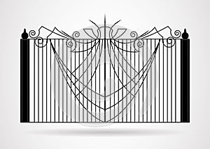 Gate icon vector illustration.