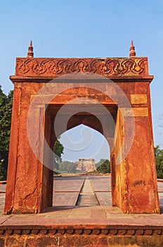 Gate Inside The Akbar`s Tomb at Sikandra